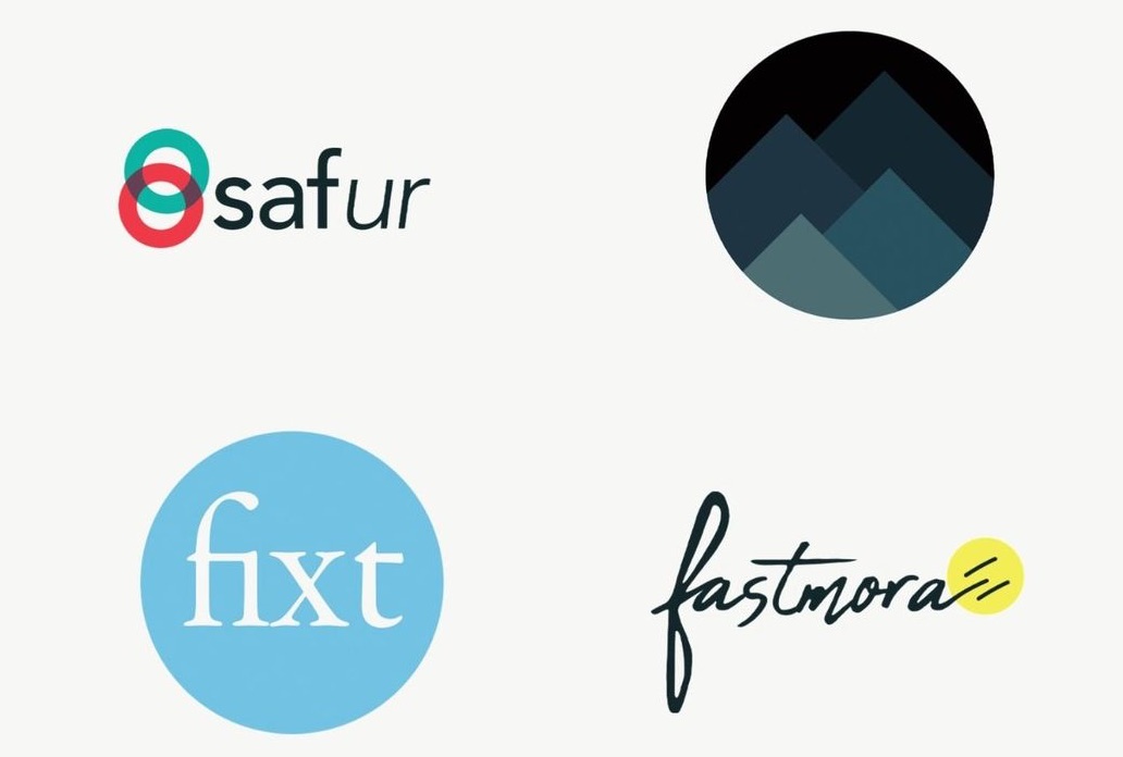 Logos for Safur, a mountain mark, Fixt and Fastmora